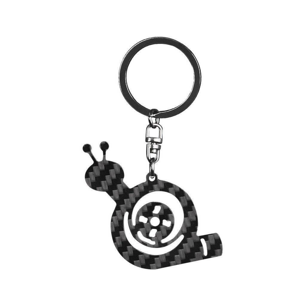 Real Carbon Fiber Turbo Snail Keychain