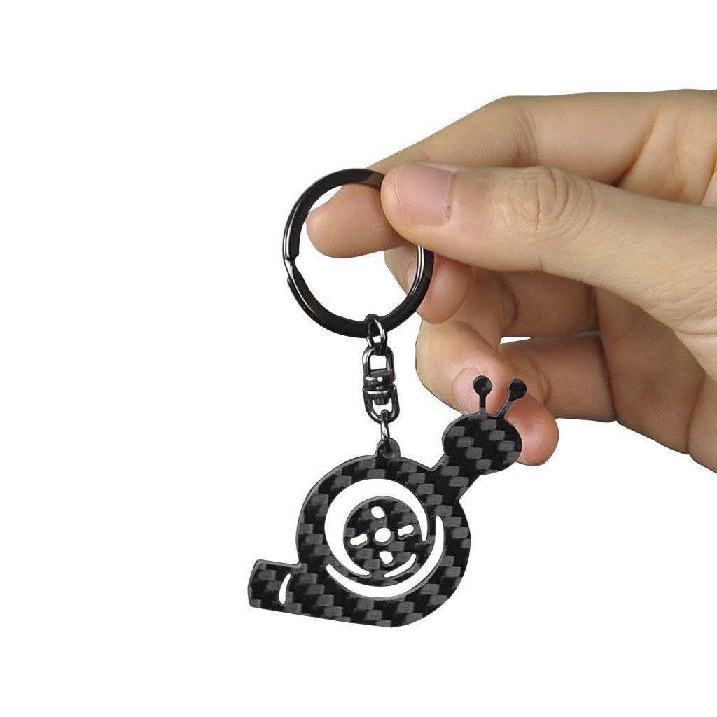 Real Carbon Fiber Turbo Snail Keychain